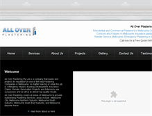 Tablet Screenshot of alloverplastering.com.au